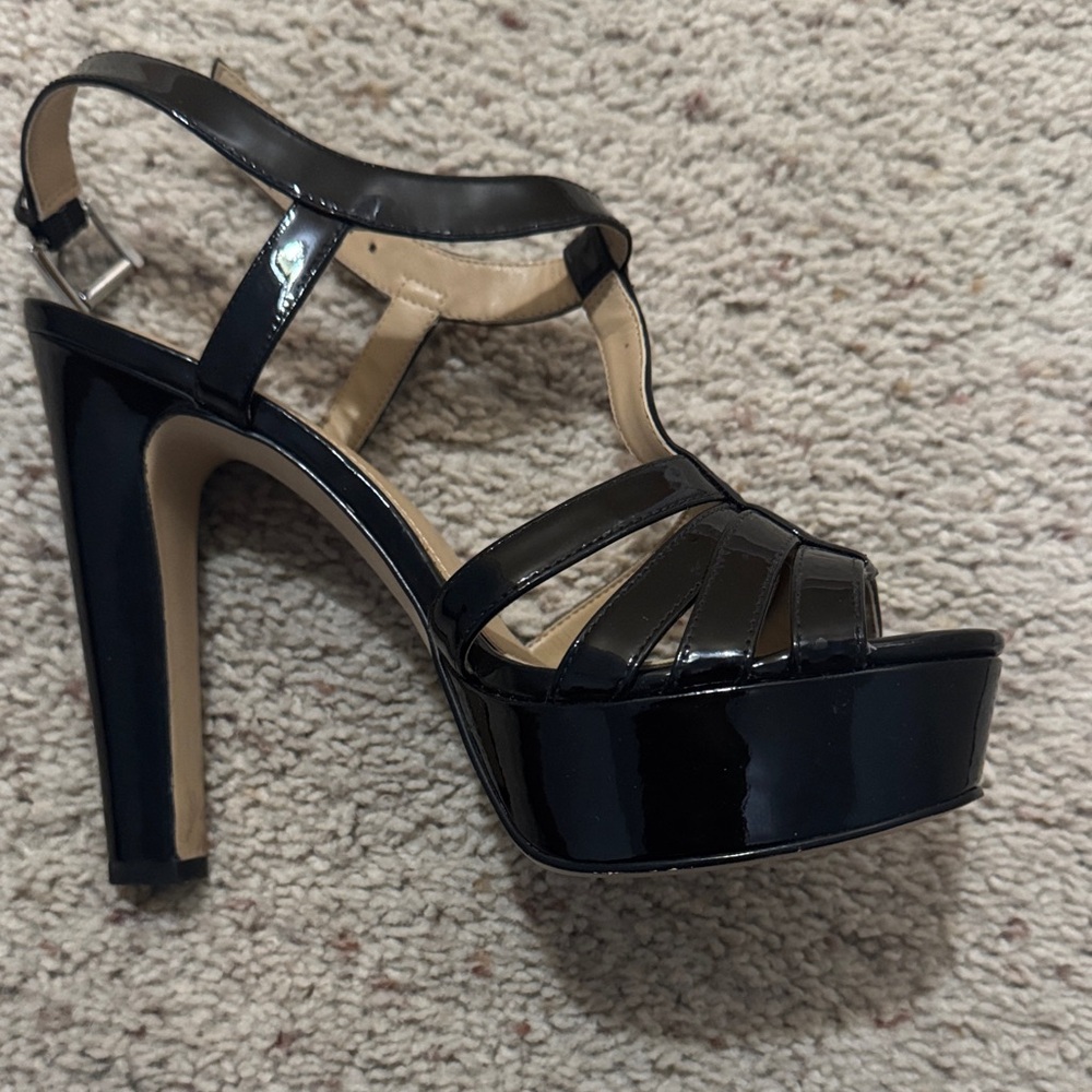 Michael Kors Black Patent Platform Heels